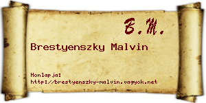 Brestyenszky Malvin névjegykártya